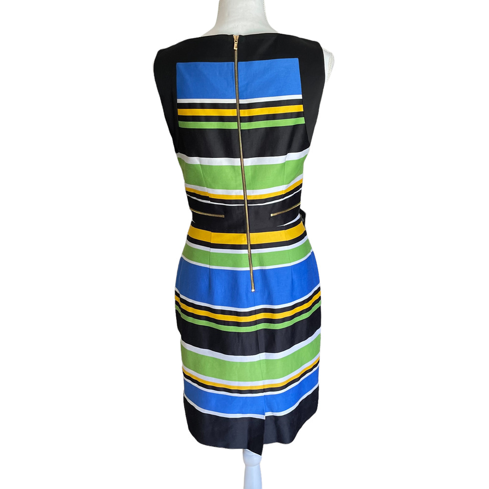TAHARI Black Stripe Dress Size 4 - Picture 3 of 4
